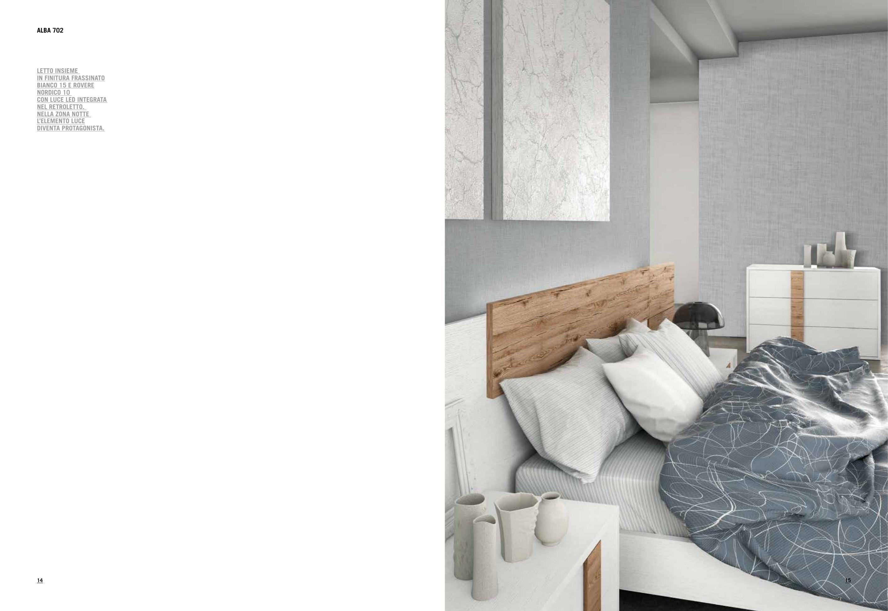 ALBA 702 — Letto con luce LED nel retroletto